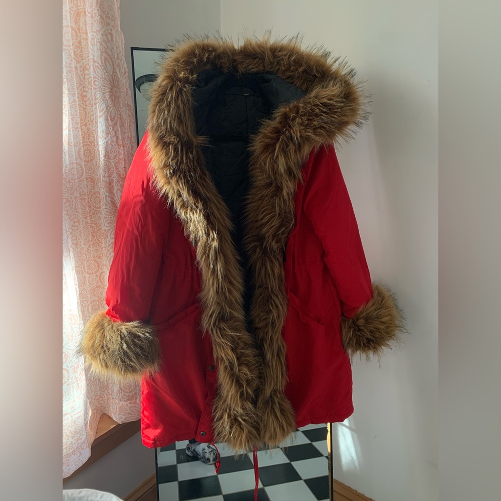 Medium Red Fur Coat